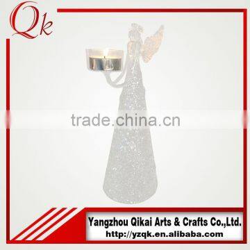 Factory Outlet Price Glass Angels Glass Crafts With Candlestick