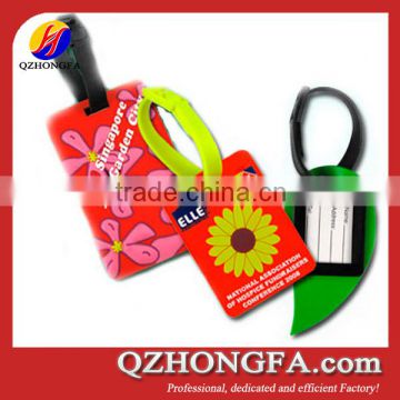 promotional custom soft pvc luggage tag