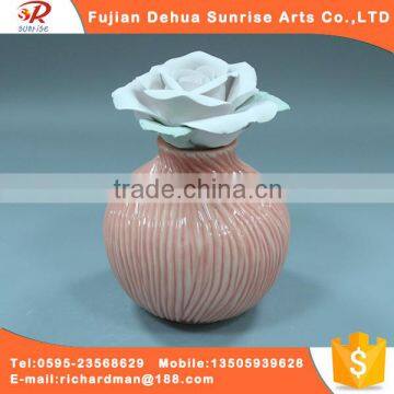 Orange fragrance craft ceramic decorative vase