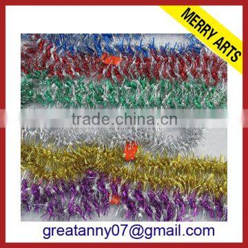 2015 new style colored cheap outdoor christmas beautiful tinsel