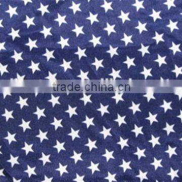White Five-pointed Star on Dark Blue Polyester Satin Spandex Print Swimwear photo-2