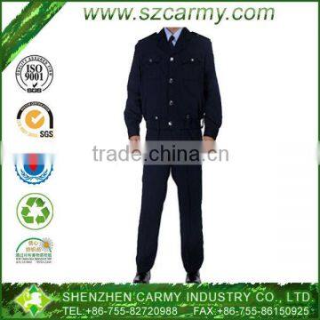 Classic Style 65% cotton 35% polyester Custom Royal Navy Blue Security Uniform Clothes