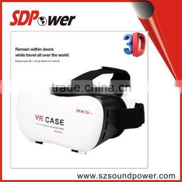 3D vr virtual reality headset 3d vr glasses 5th version for 3.5 to 6 inch smartphones for 3d movies.
