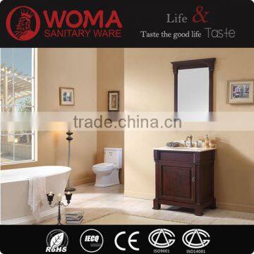 2016 Customized Double Basin Solid Wood Bathroom Cabinet floor Stand