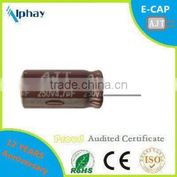 4.7uF 250v 8*16 8000H long life electrolytic capacitor