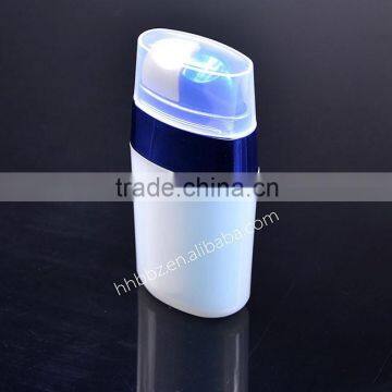 Flat cosmetics double-barrelled 20ml plastic bottle pp