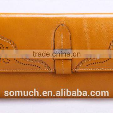 S8605 HANDMADE WOMEN COW LEATHER PURSE WOMEN COW LEATHER WALLET
