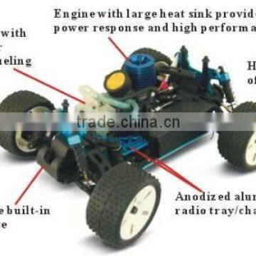 hsp nitro engine rc model 1/16th scale 4wd off road truggy sale