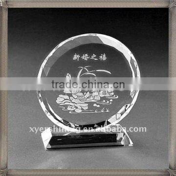 round crystal trophies supplier