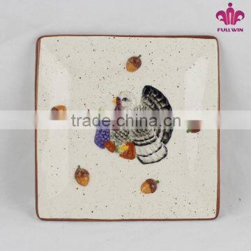 Harvest decoration Turkey disign ceramic square plates