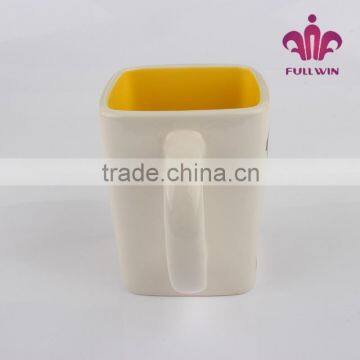 White Ceramic Mug Ceramic Fondue Mug photo-2