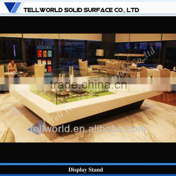 TW 2013 New design luxurious Acrylic solid surface exhibition stand for Building model