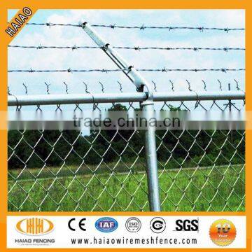 Hot dipped galvanized barbed wire chain link fence