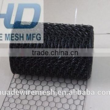 black vinyl coated poultry netting/hexagonal wire netting/chicken wire