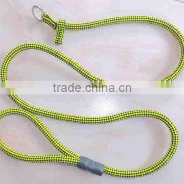 yellow nylon dog leash led