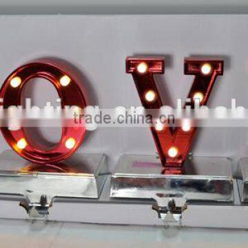 Popular Front Light Fairground Light Up Letter, Wedding Decoration Marquee LOVE Bulbs Exposed Light Sign