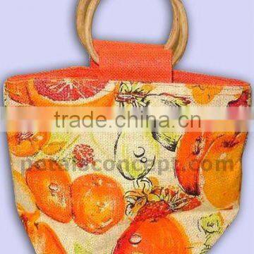 PP laminated printed jute tote bag