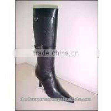 Fashion Lace-up Big Size Boots 2014 Flat Ankle Black Leather Boots Quality