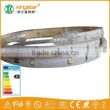 High lumen waterproof rechargeable White DC12V 4.8 W/M SMD2835 5M / Roll flexible cheap led strip with CE RoHs certificates