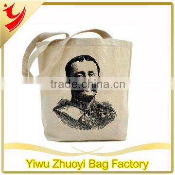 Military Mustache Man Canvas Tote Bag