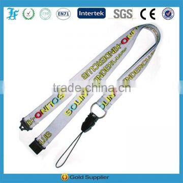 Polyester Silk Scress Cell Phone Holder Lanyard With Custom Logo & Safety Berak