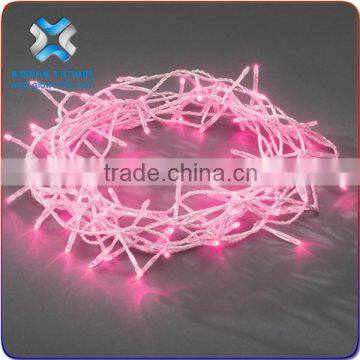 Christmas greeting Transparent Cable Battery Operated Pink LED Fairy Lights,led christmas string light