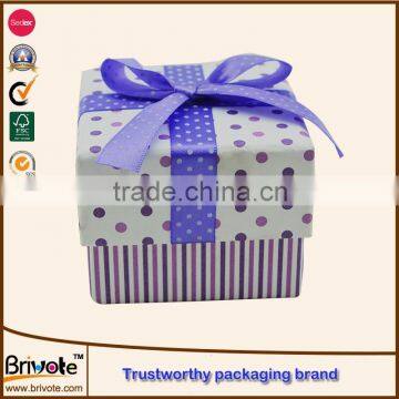 PROMOTION! In stock small pot dot gift paper box with bow