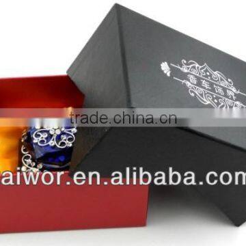 Nice car perfume luxury packaging box with a foam satin gray