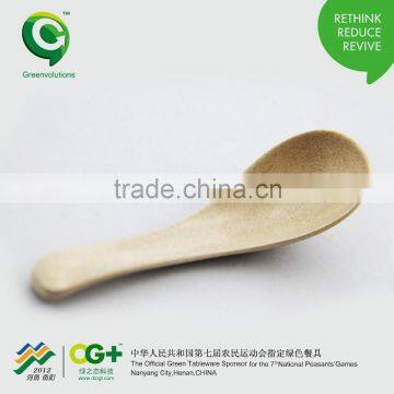 Eco friendly product organic rice husk wooden finger food spoon