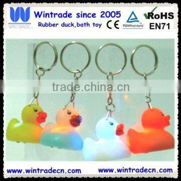 LED Flashing Duck Keychain Gift