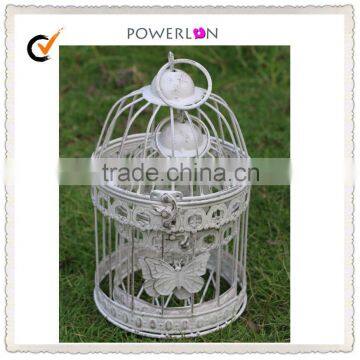 Elegant Butterfly Ornament Bird Cage, Mini Metal Bird Cage for Wedding