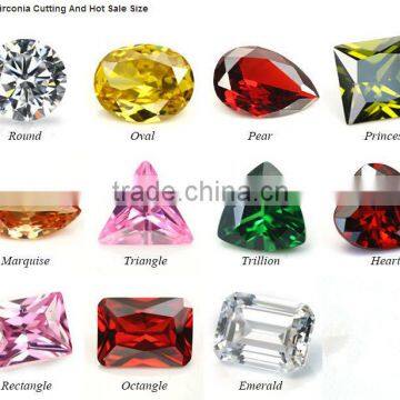 2016 factory outlets wholesale AAA 12 designs CZ stone Synthetic Cubic Zircon Stone, Gem Stone