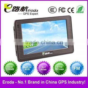 4.3" gps SiRF Atlas-V 600MHz 128MB 4GB WinCE NET 6.0 FM trasnmitter