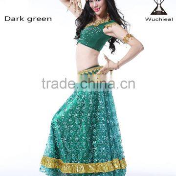 Wuchieal Indian Belly Dance Costumes, Indian Dance Wear, Indian Clothing for Dance