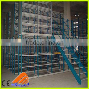 Forklift lift platform & hanging storage shelves