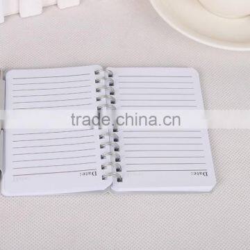 Custom pocket aluminum notepad high quality spiral bound note book printing