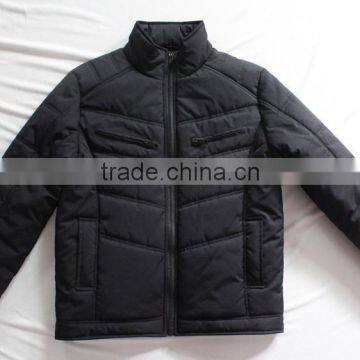 Fashion men nylon solid black jacket for winter