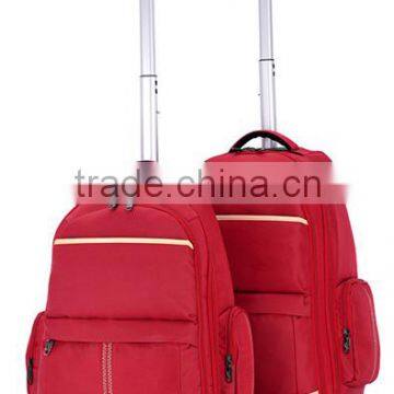 beautiful latest red trolley backpack