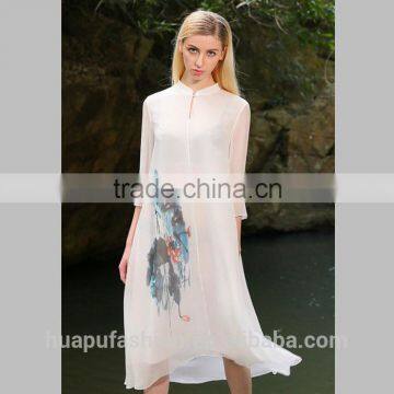HP690085 Dongguan Humen Wholesale Sublimation Printed Maxi Dress