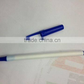 white blue ball-point pen