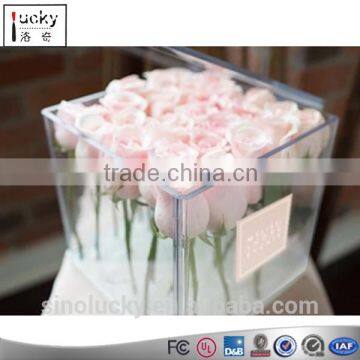 Clear Acrylic Cube Flower Display Box