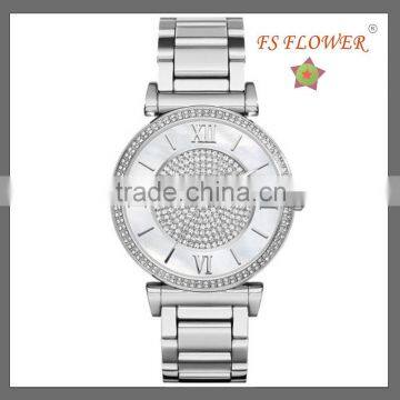 2014 Best Selling Diamond Steel Watch Womens Men Gifts Item