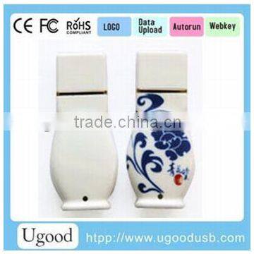 China Ceramic USB flash drive,pen drive with real capacity, blue and white porcelain USB flash memory stick from China 