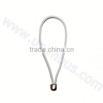 white elastic cord with ball for hang tag