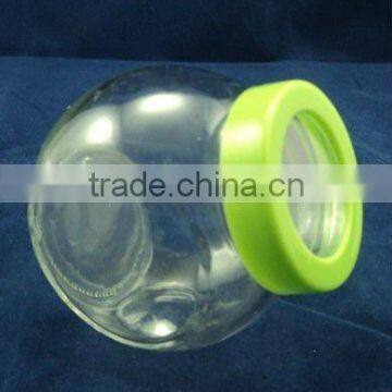 glass jar with plastic lid , snacks, spices, sugar, herbs