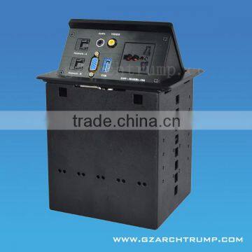 CE RoHS FCC Hidden tabletop extension socket / power strip For Conference System