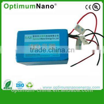 Deep cycle mini battery 12v 15ah li-ion battery for led light