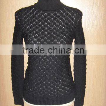 Ladies' 30%Wool70%Acrylic sweater