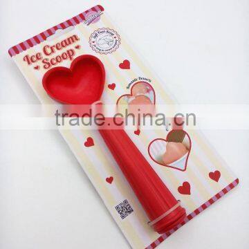 Heart-shaped Ice Cream Scoop Rubber Heart Mold Spoon With a Soft Push Valentine's Gift photo-2