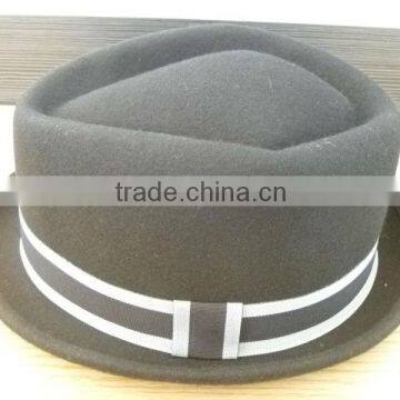 2014 fashion 100% wool felt homburg hat for man